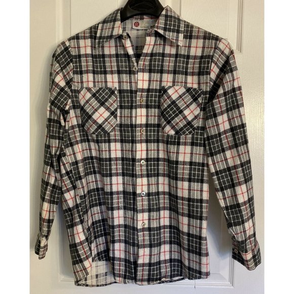 Kings Road Other - VINTAGE  M 1970s Kings Road Sears Button Flannel